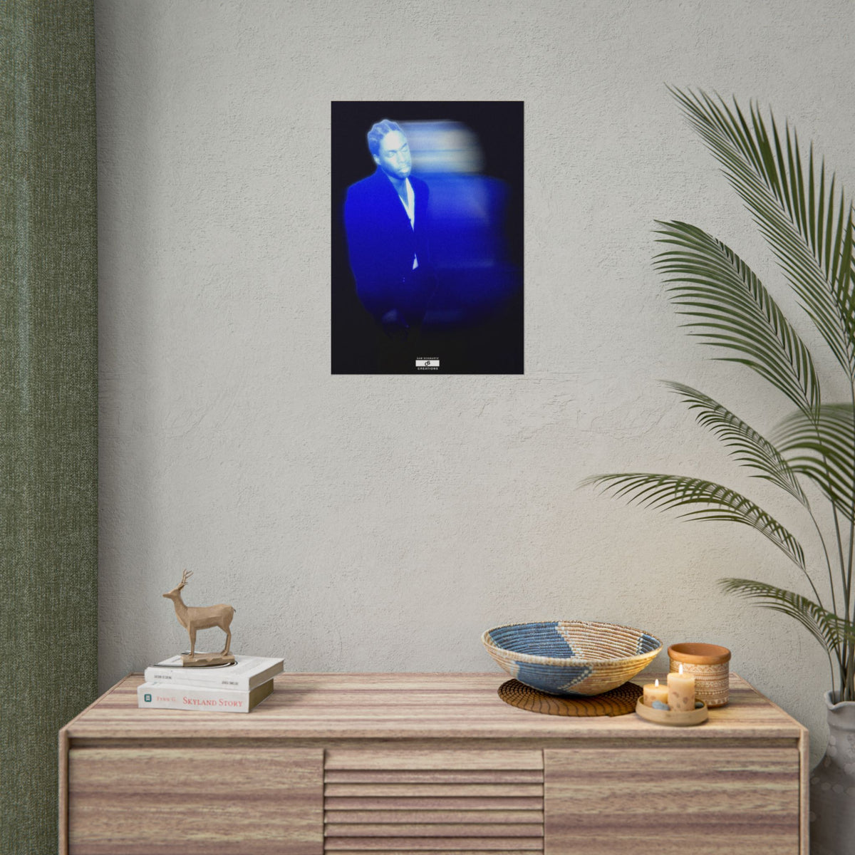 Blue Motion Poster | Contemporary Music Wall Art