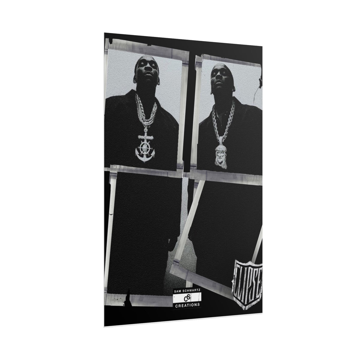 Clipse Chains Poster | Hip-Hop Portrait Wall Art