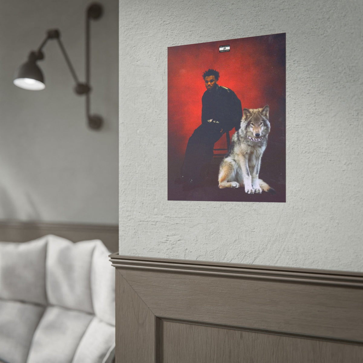 Casino Wolf Poster | Music Baby Keem and Wolf Wall Art