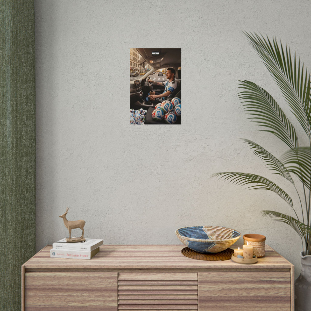 Driving the Dream Poster | Lionel Messi World Cup Football Wall Art