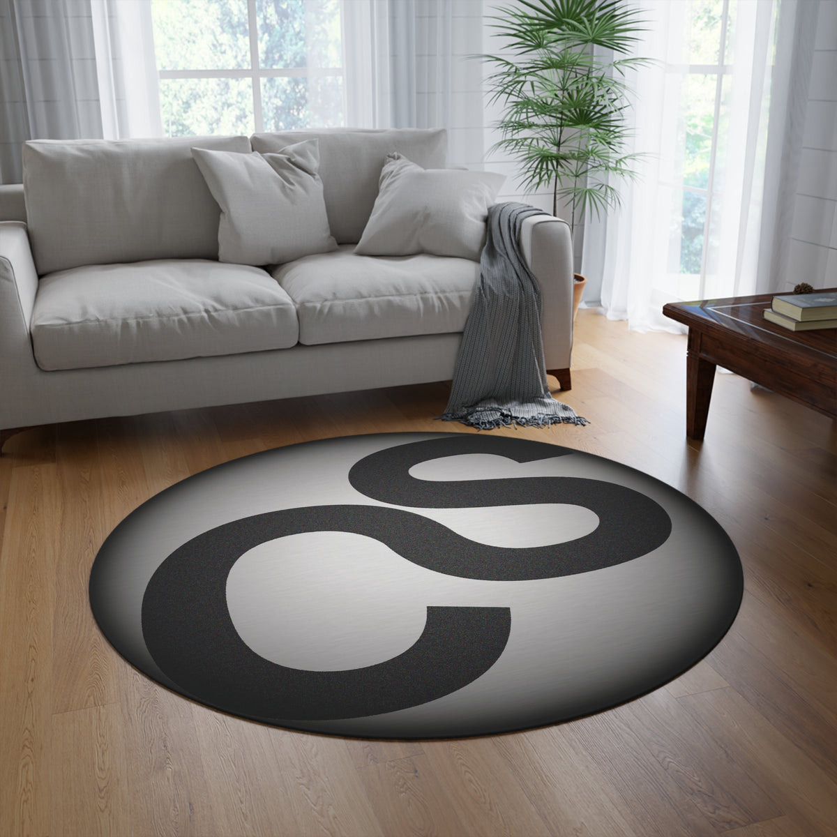 Sam Schwartz Creations Round Rug — Sam Schwartz Creations Logo Floor Mat