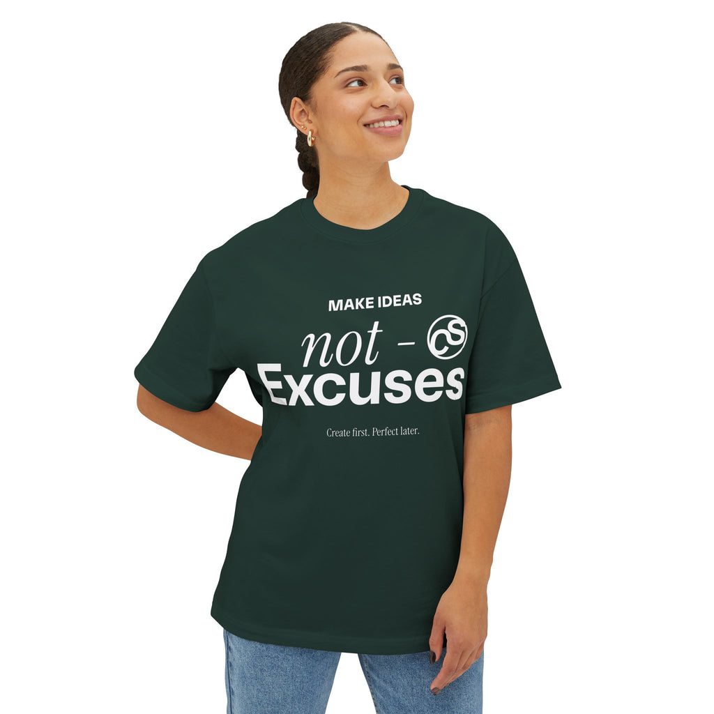 Sam Schwartz Creations "Make Ideas Not Excuses" Graphic T‑Shirt
