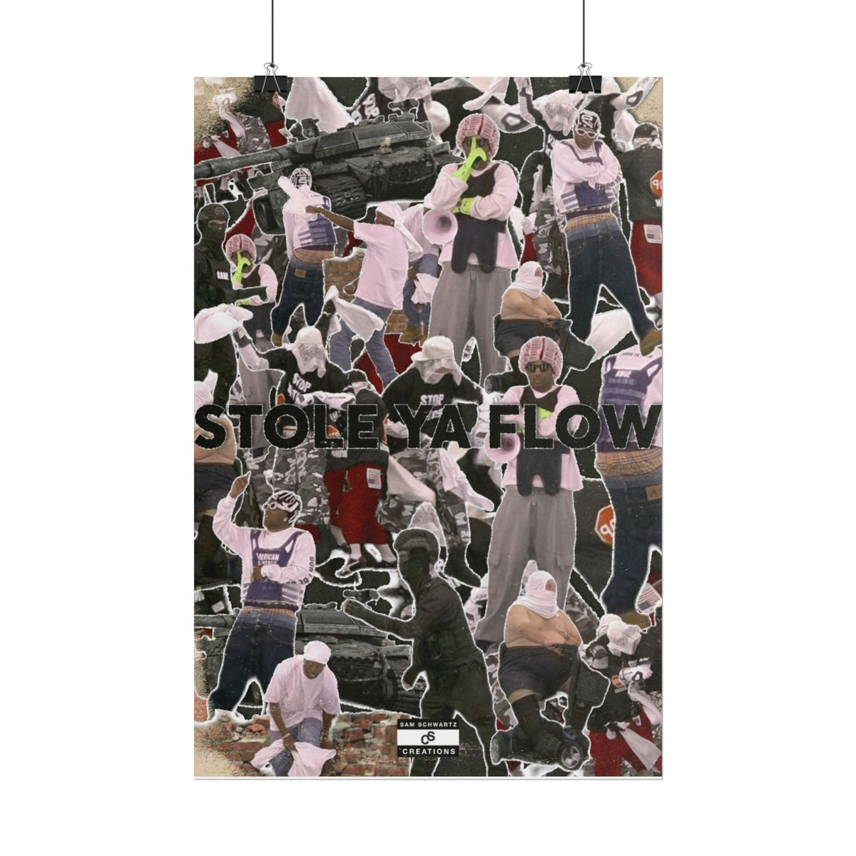 Stole Ya Flow Poster | Underground Hip-Hop Collage Wall Art