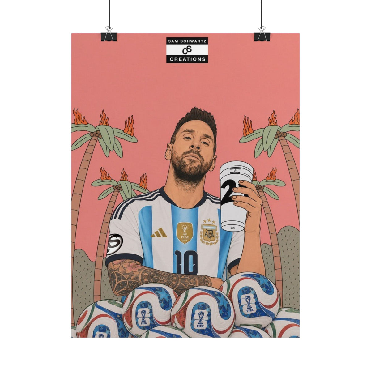 Fuel for Greatness Poster | Lionel Messi World Cup Football Wall Art