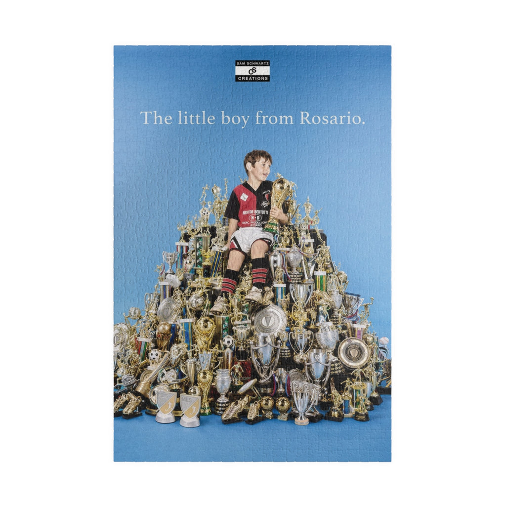 The Little Boy From Rosario Puzzle — Soccer Trophy Collage Jigsaw (110–1014 pcs)