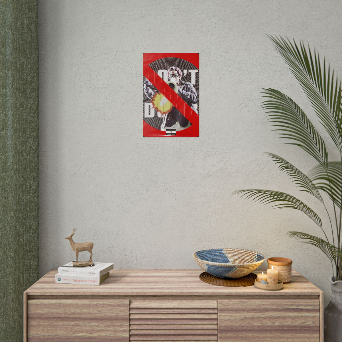 Don't Be Dumb Poster | Megaphone Music Collage Wall Art