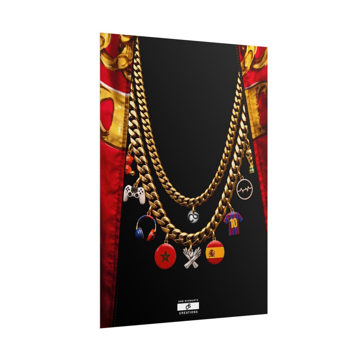 Culture in Gold Poster | Football, Music and Morocco-Spain Wall Art