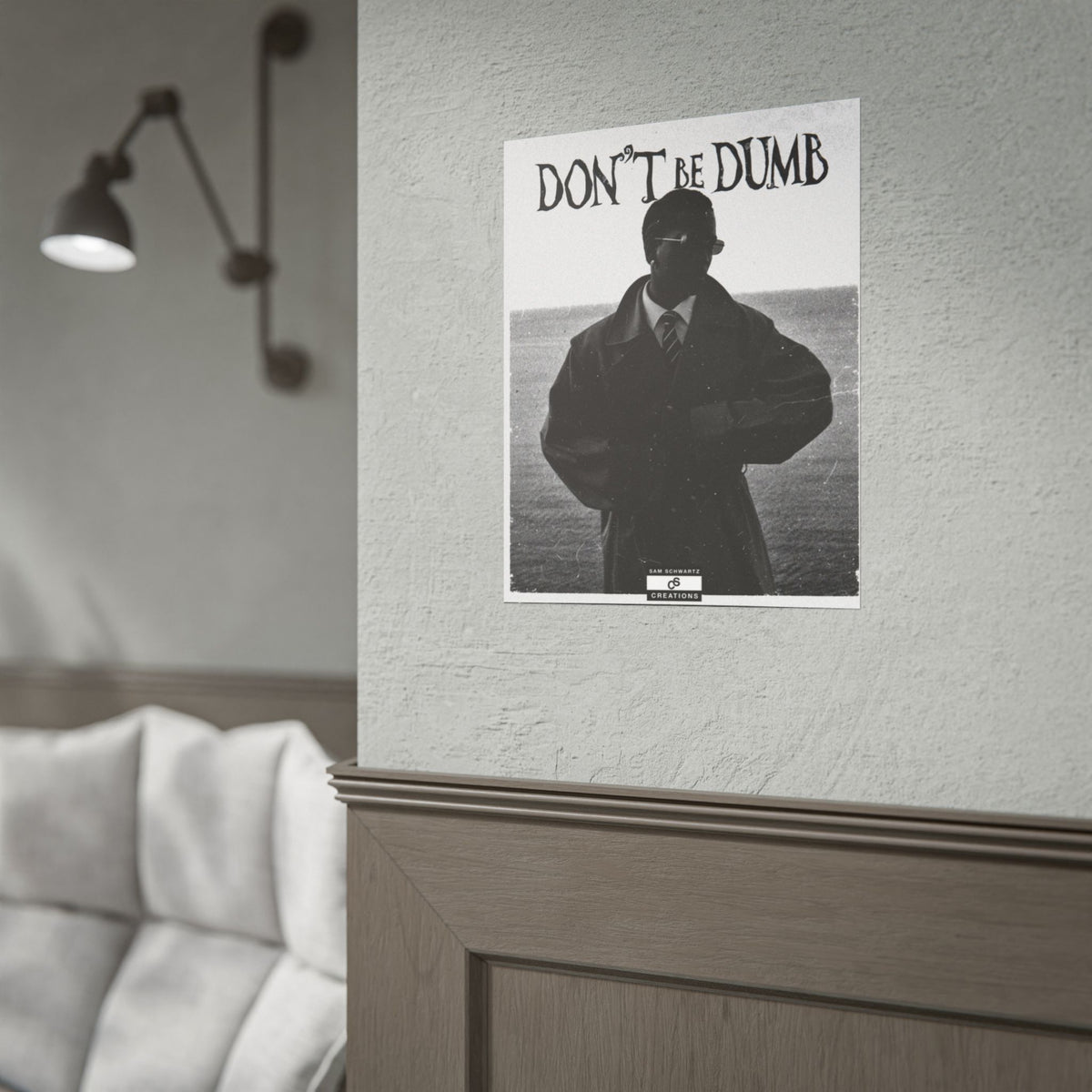 Don't Be Dumb Poster | Coastal Editorial Music Wall Art
