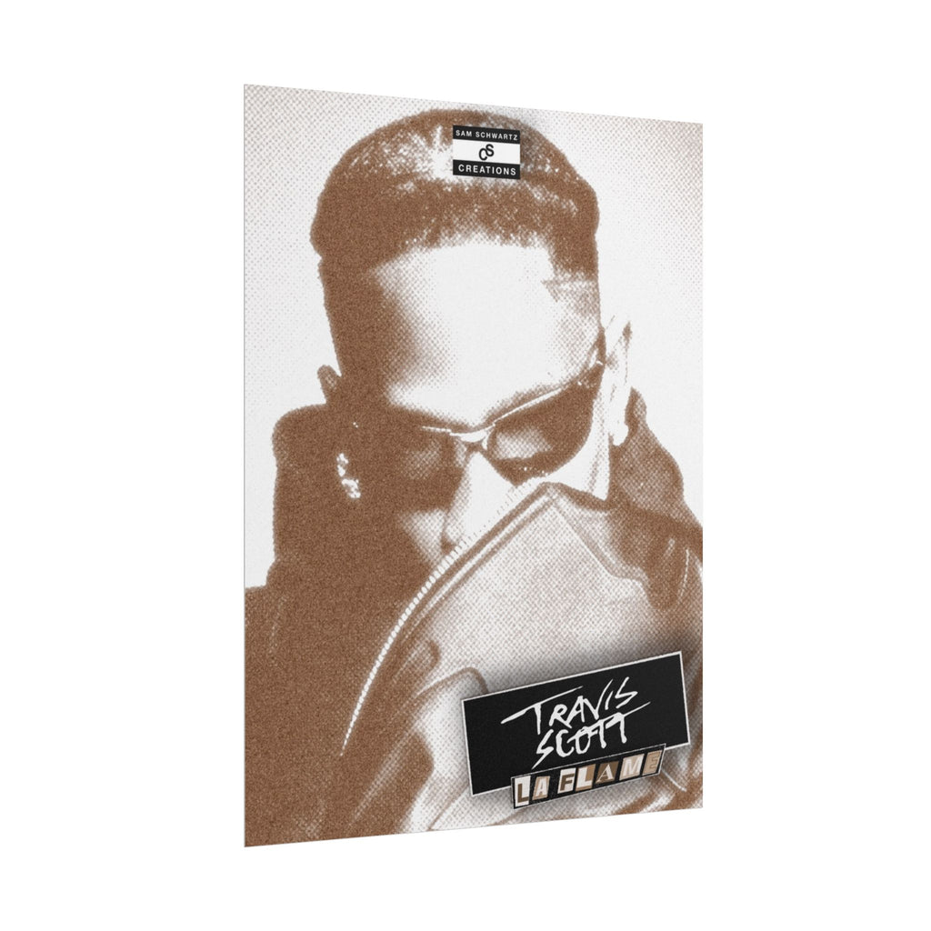 La Flame Poster | Travis Scott Hip-Hop Wall Art