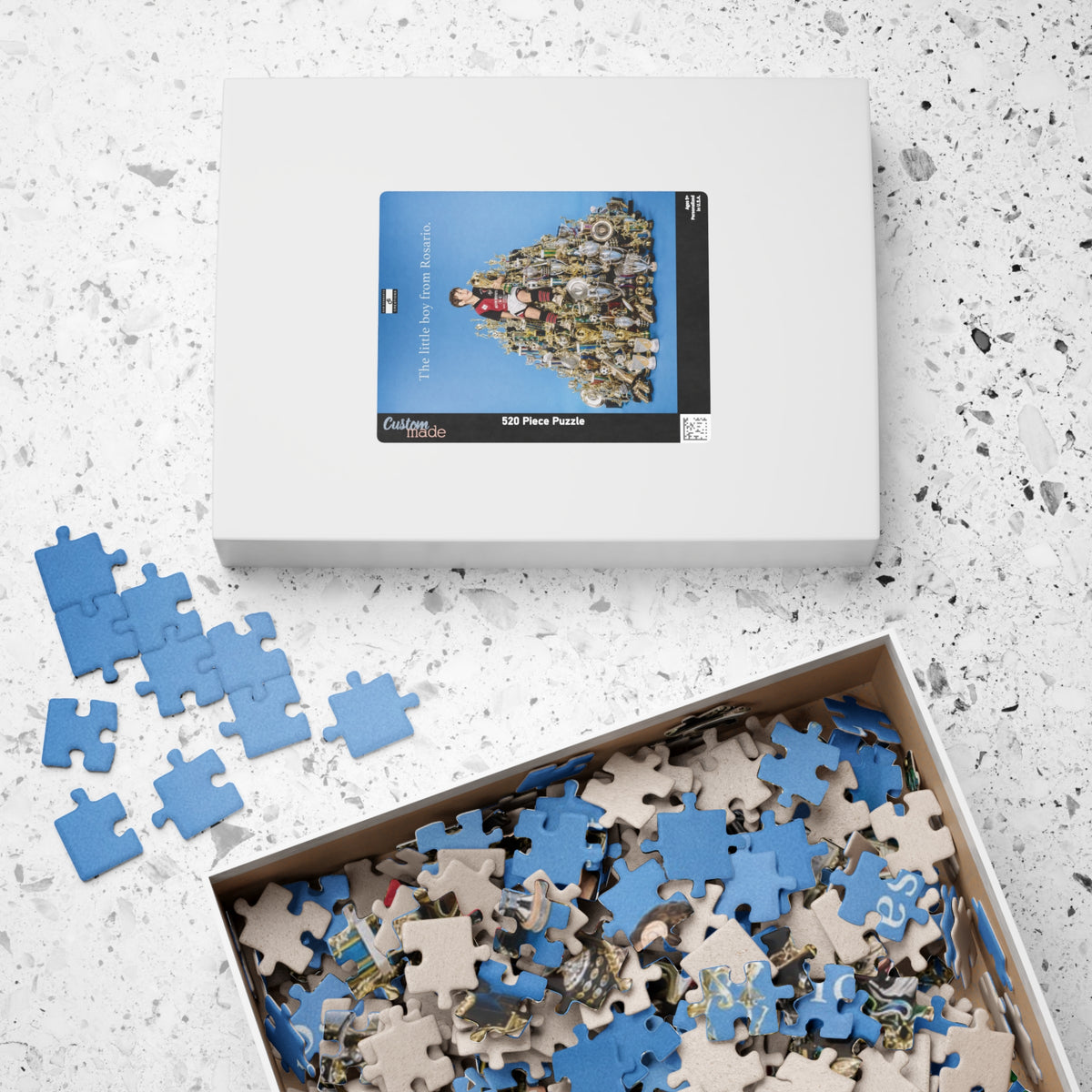 The Little Boy From Rosario Puzzle — Soccer Trophy Collage Jigsaw (110–1014 pcs)