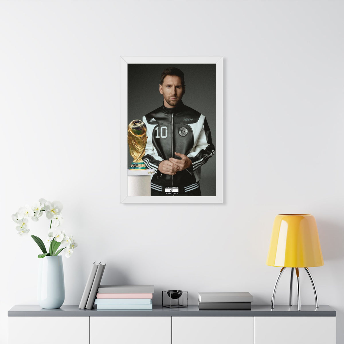 Messi x W.C Framed Poster — Framed GOAT Wall Art