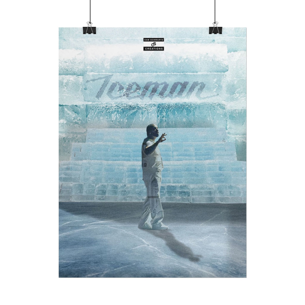 Cold Blooded Poster | Football Player Ice Chamber Wall Art