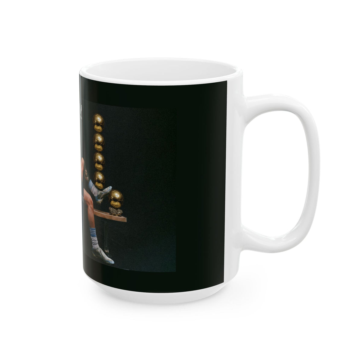 Soccer Champion Ceramic Mug — Relaxing Goalkeeper Design (11oz, 15oz)
