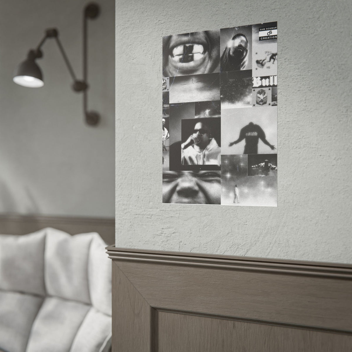 Bully Archive Poster | Experimental Kanye West Music Collage Wall Art