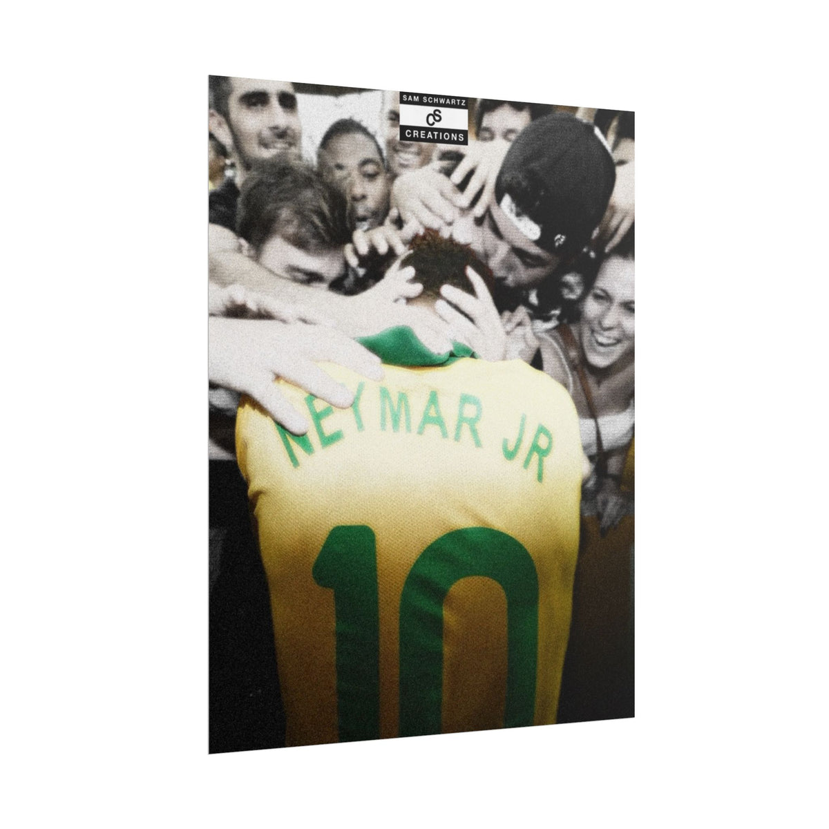 The People’s Number 10 Poster | Neymar Jr Brazil Football Wall Art