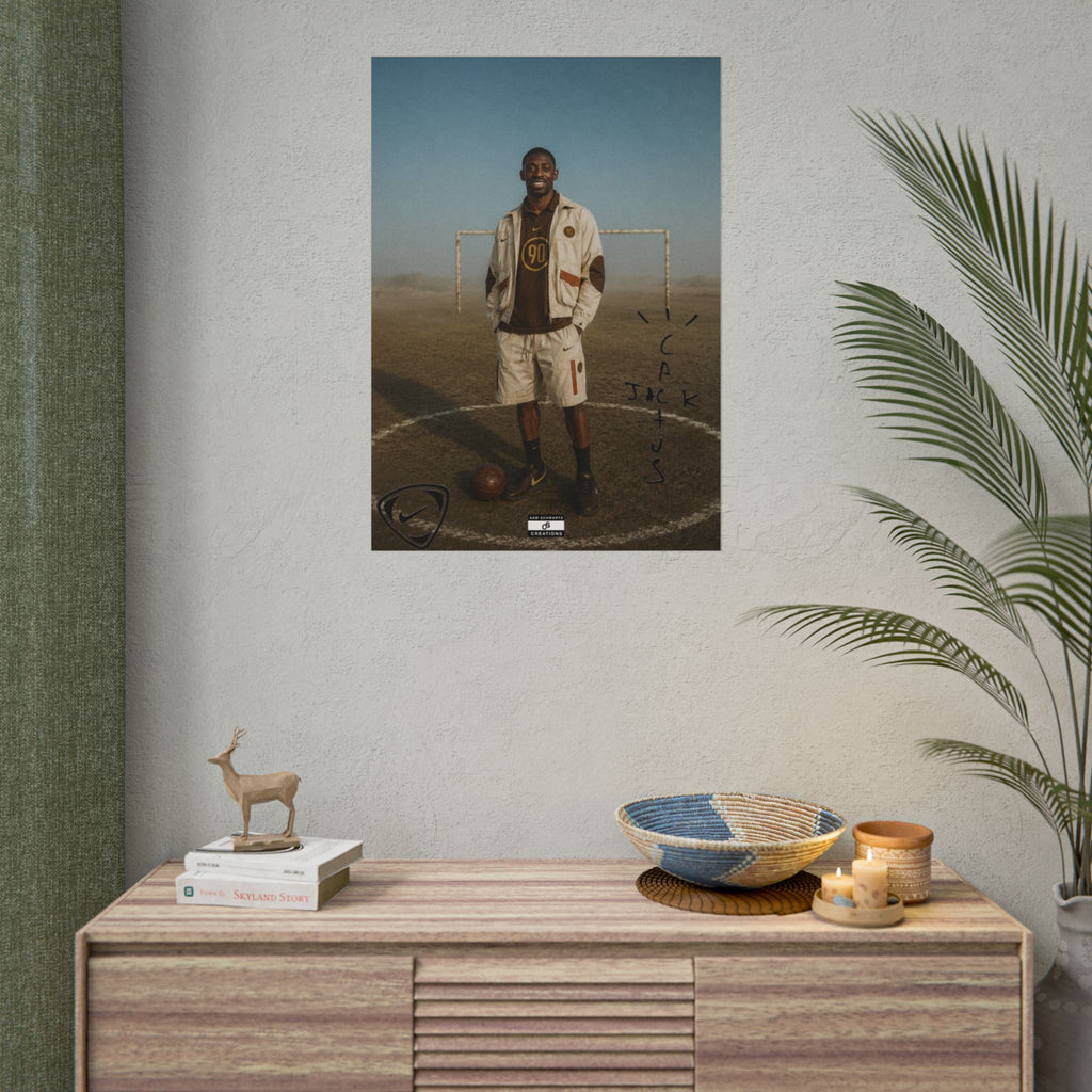 Cactus Jack 90 Poster | Ousmane Dembélé Football Wall Art