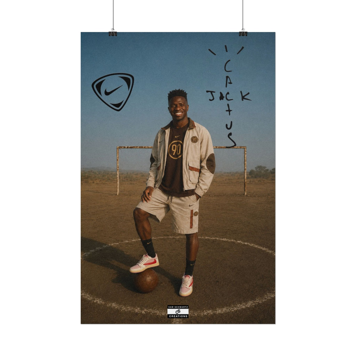 Cactus Jack 90 Poster | Vinícius Jr Football Wall Art