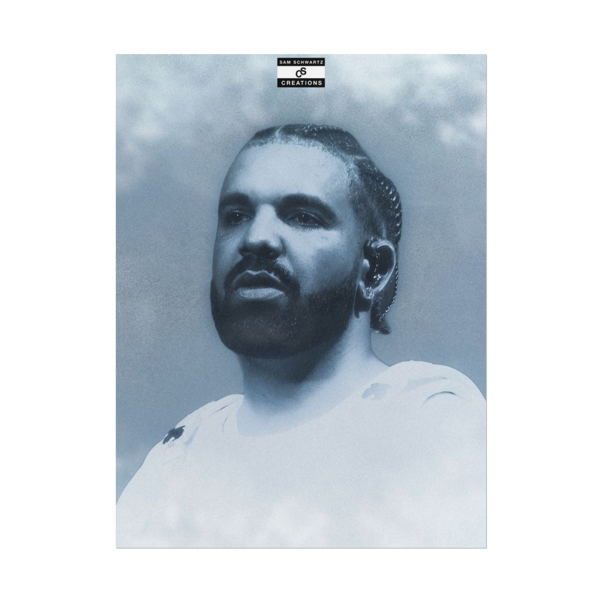 Blue Haze Poster | Drake Music Portrait Wall Art