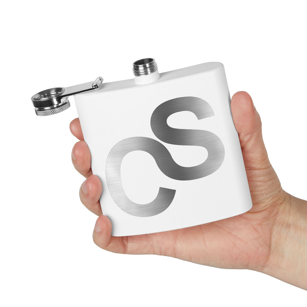 Sam Schwartz Creations Stainless Steel Flask — Brushed Metal Sam Schwartz Creations, 6 oz