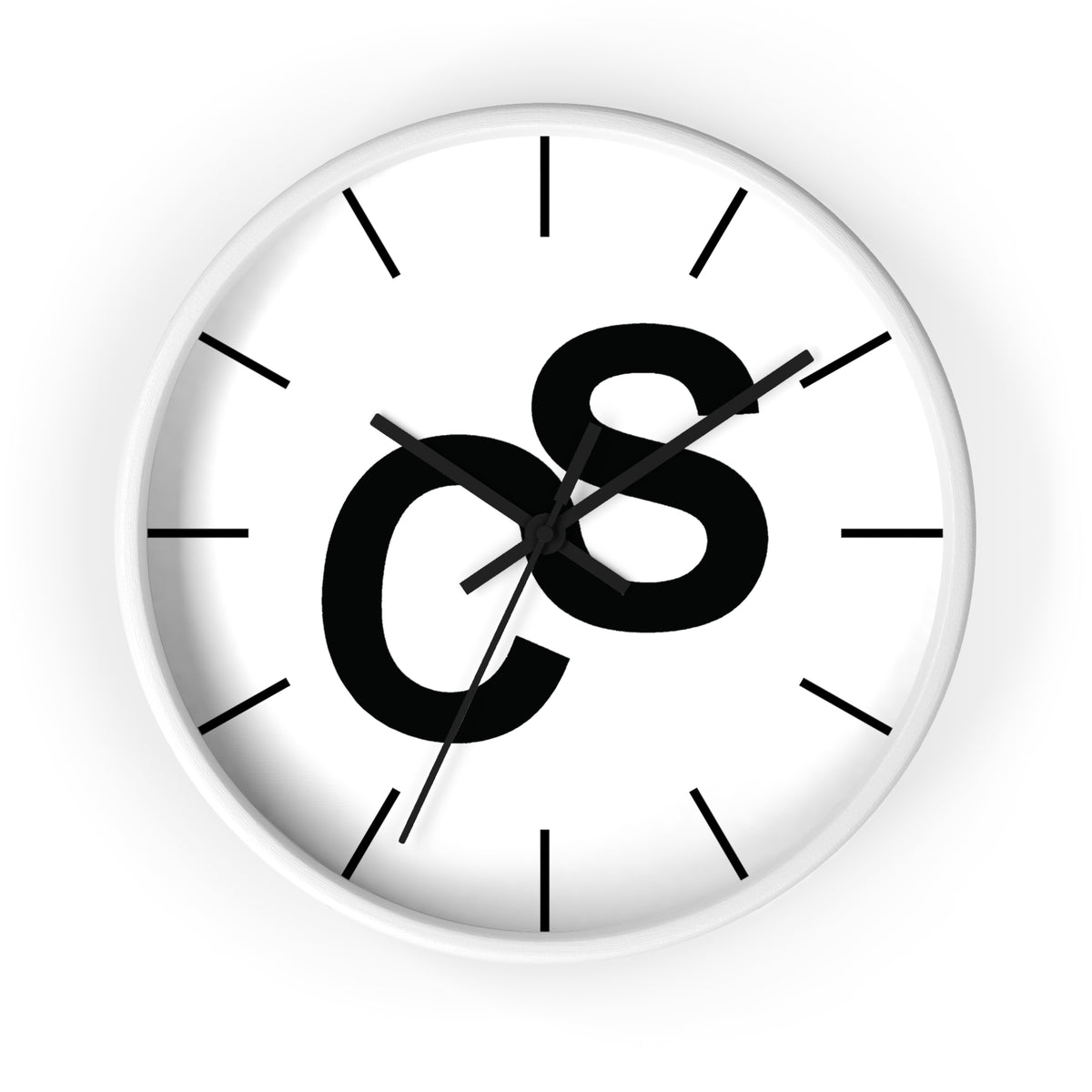 Sam Schwartz Creations Wall Clock — Bold SSC Initials Modern Clock