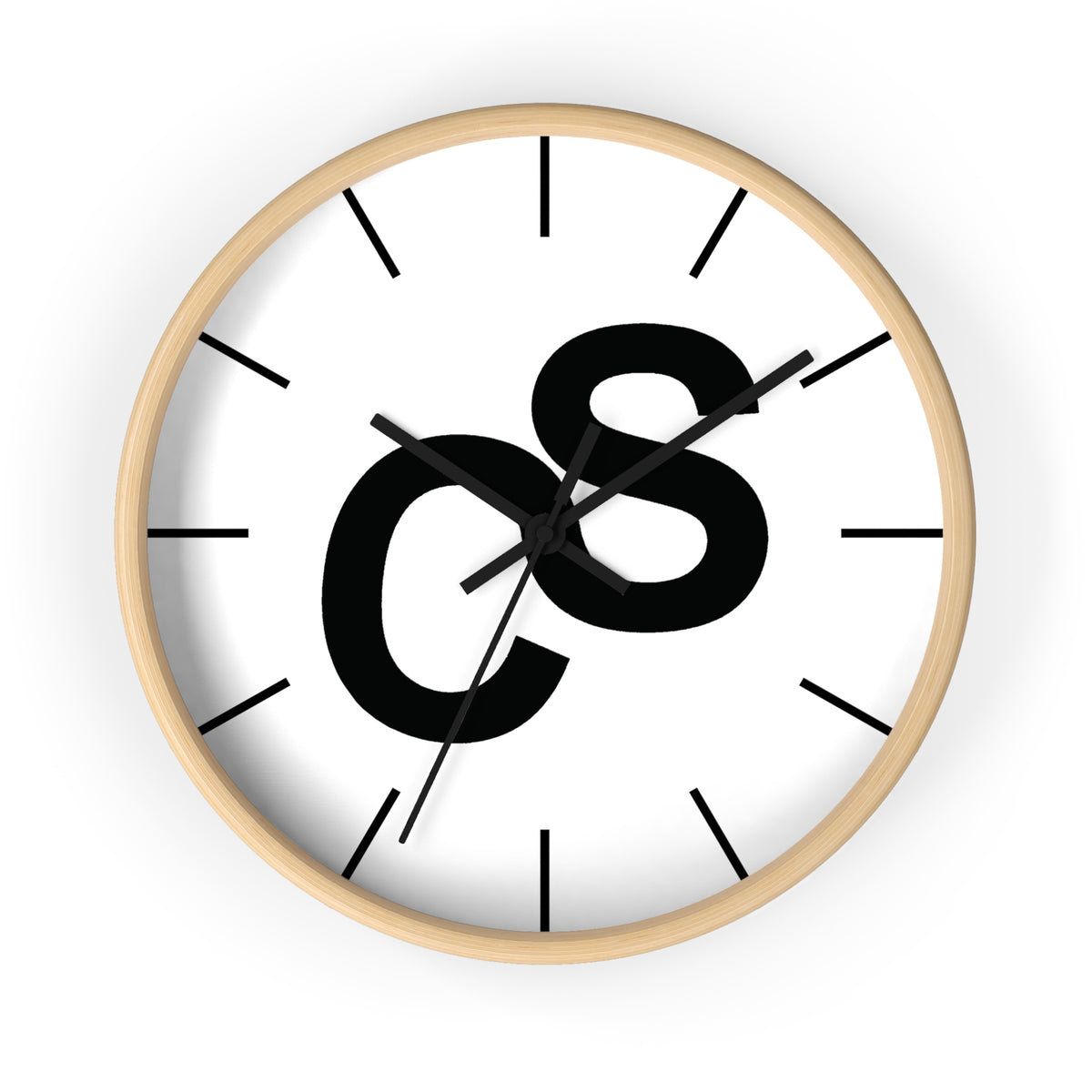 Sam Schwartz Creations Wall Clock — Bold SSC Initials Modern Clock