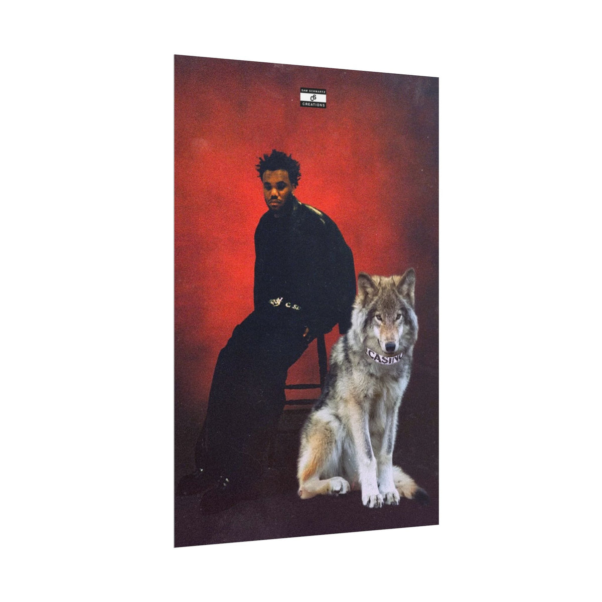 Casino Wolf Poster | Music Baby Keem and Wolf Wall Art