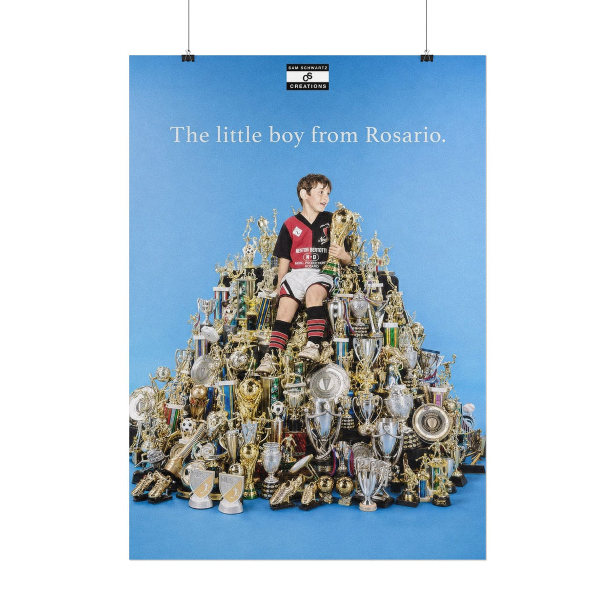 The Little Boy from Rosario Poster | Lionel Messi Football Wall Art