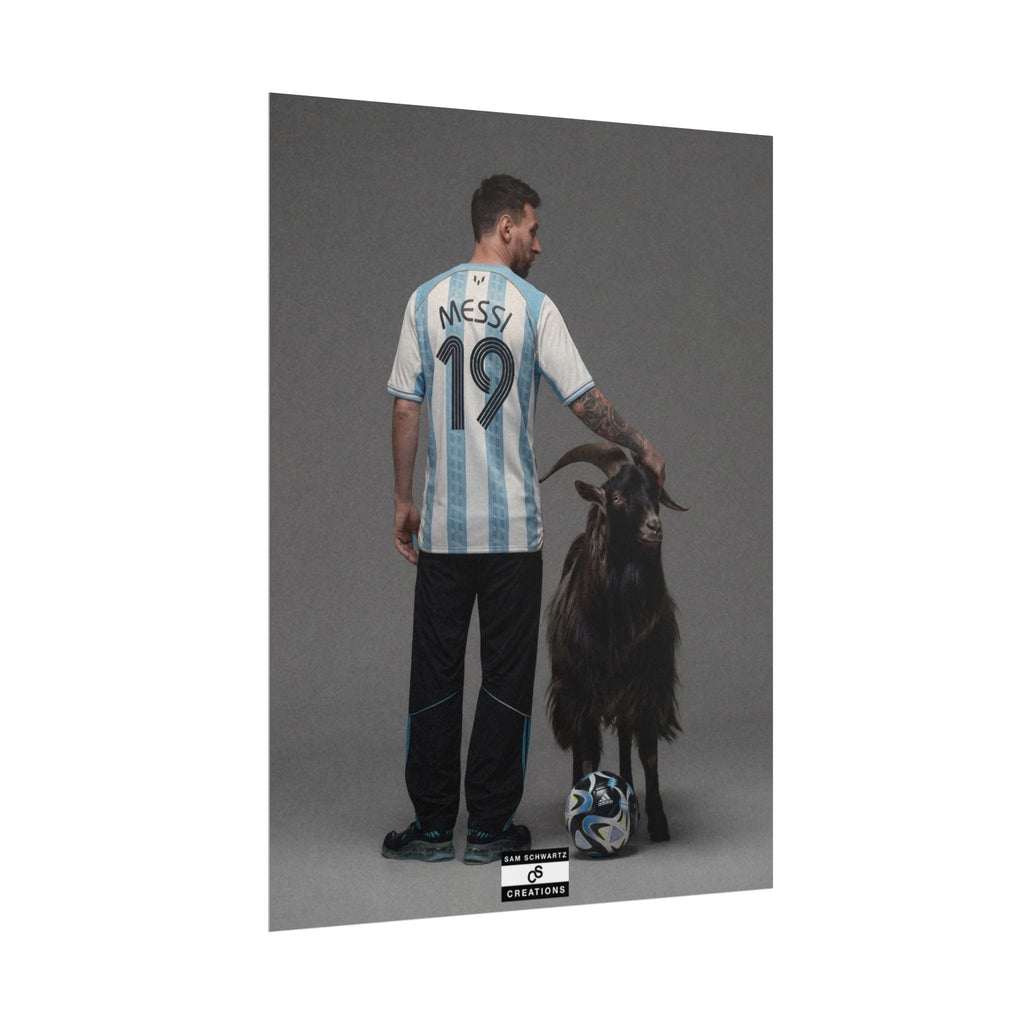 The GOAT Standard Poster | Lionel Messi Football Wall Art