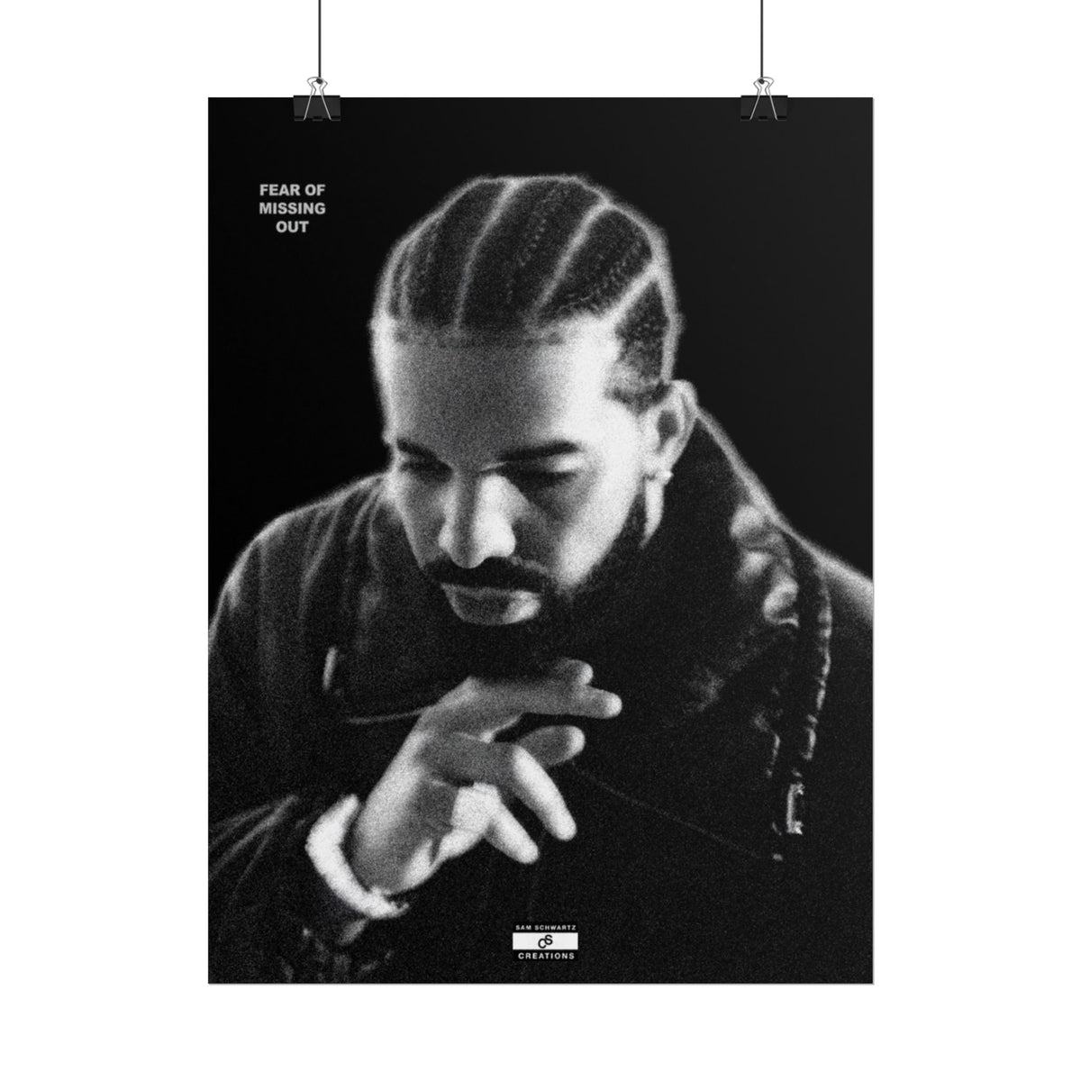 Fear of Missing Out Poster | Drake Music Portrait Wall Art