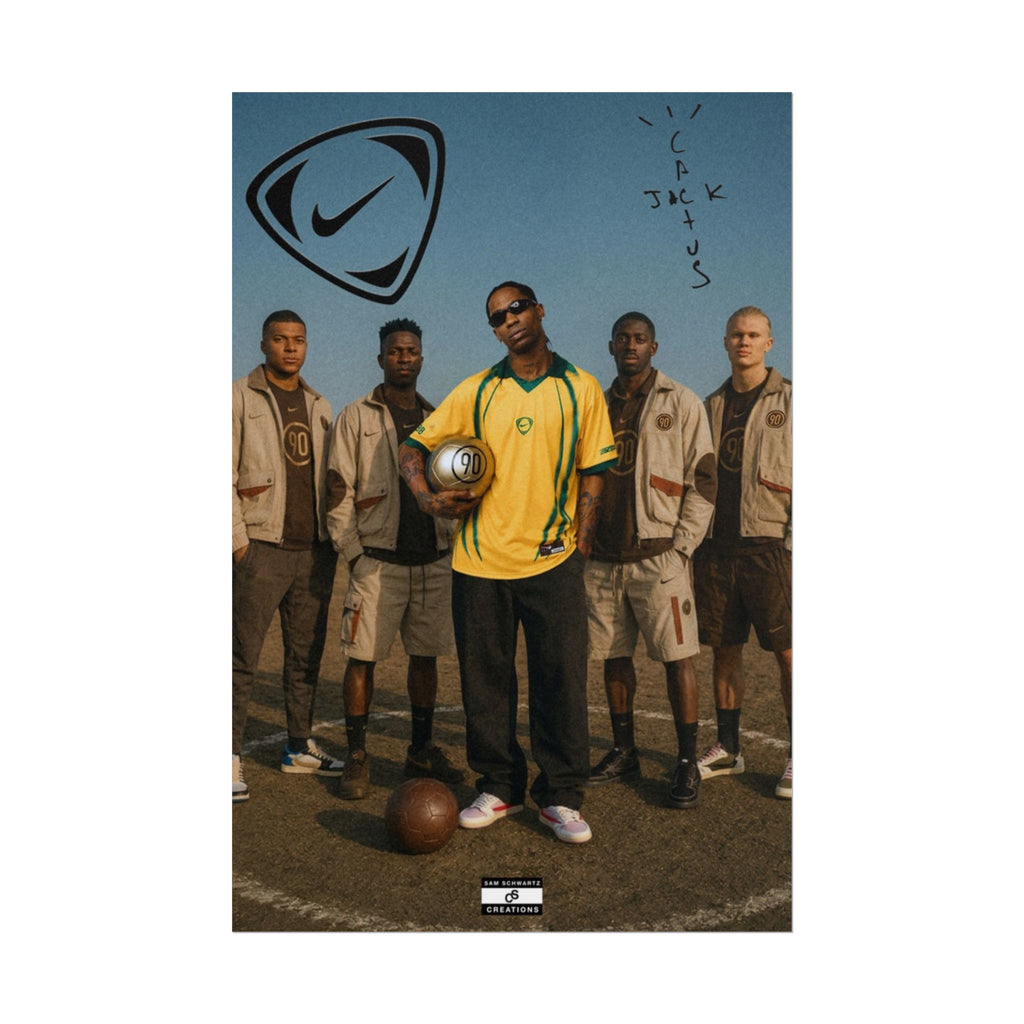 Cactus 90 Poster | Travis Scott and Football Icons Wall Art