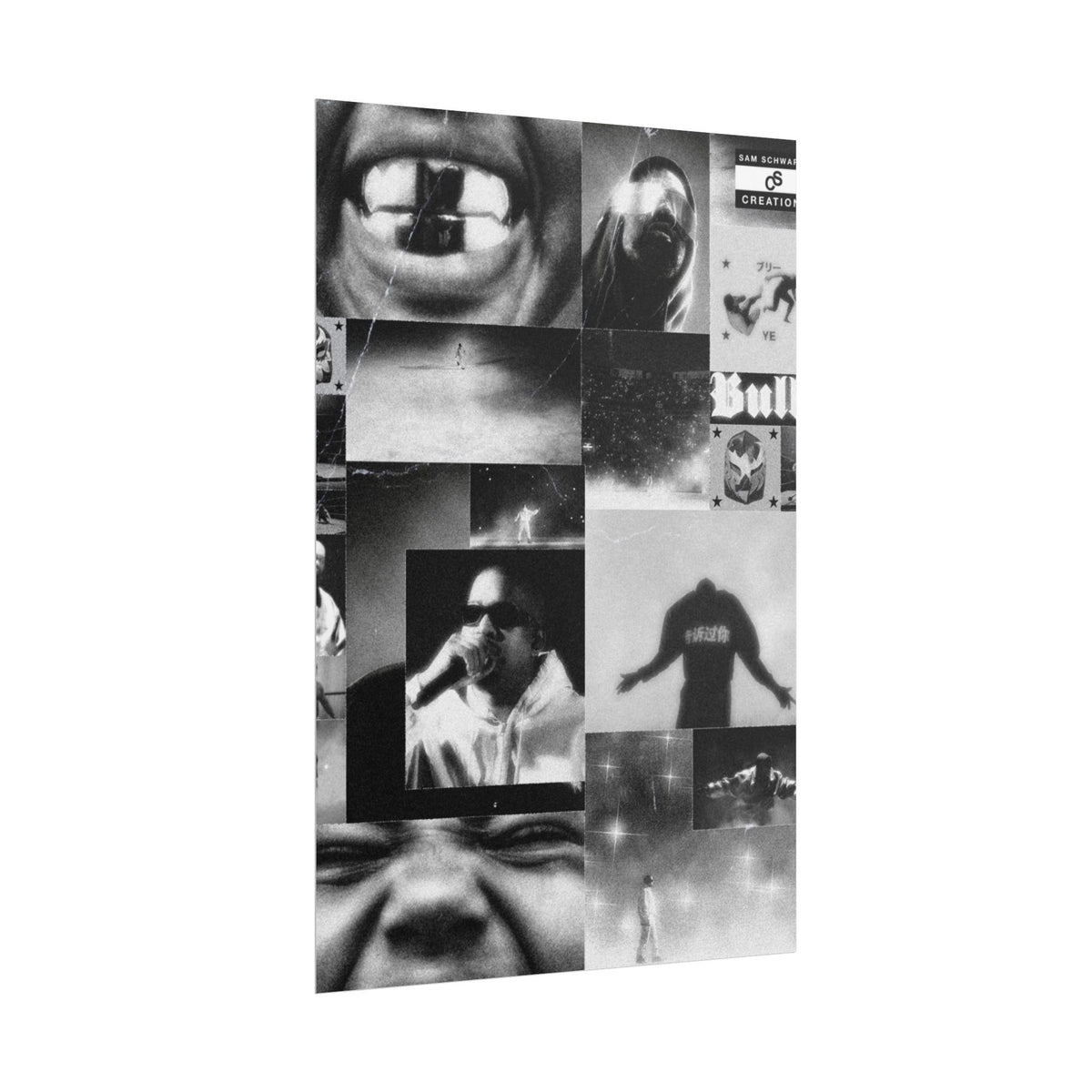 Bully Archive Poster | Experimental Kanye West Music Collage Wall Art