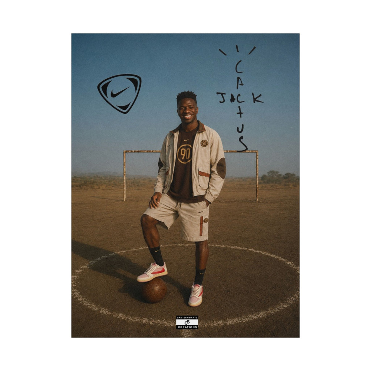 Cactus Jack 90 Poster | Vinícius Jr Football Wall Art