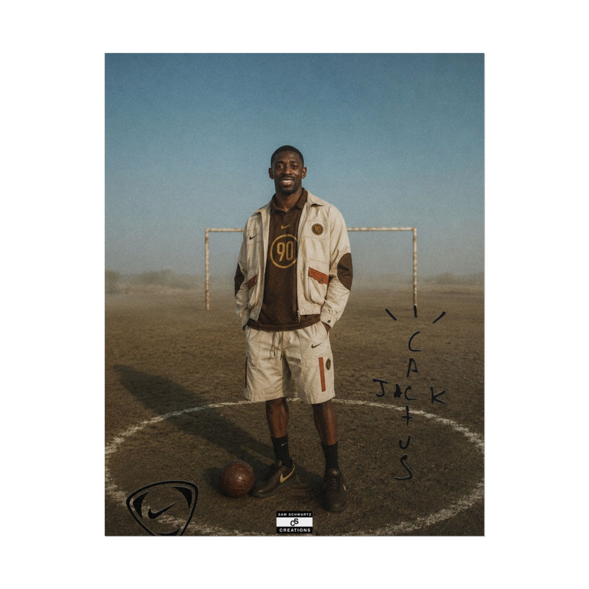 Cactus Jack 90 Poster | Ousmane Dembélé Football Wall Art