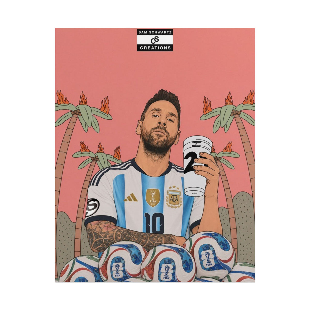 Fuel for Greatness Poster | Lionel Messi World Cup Football Wall Art