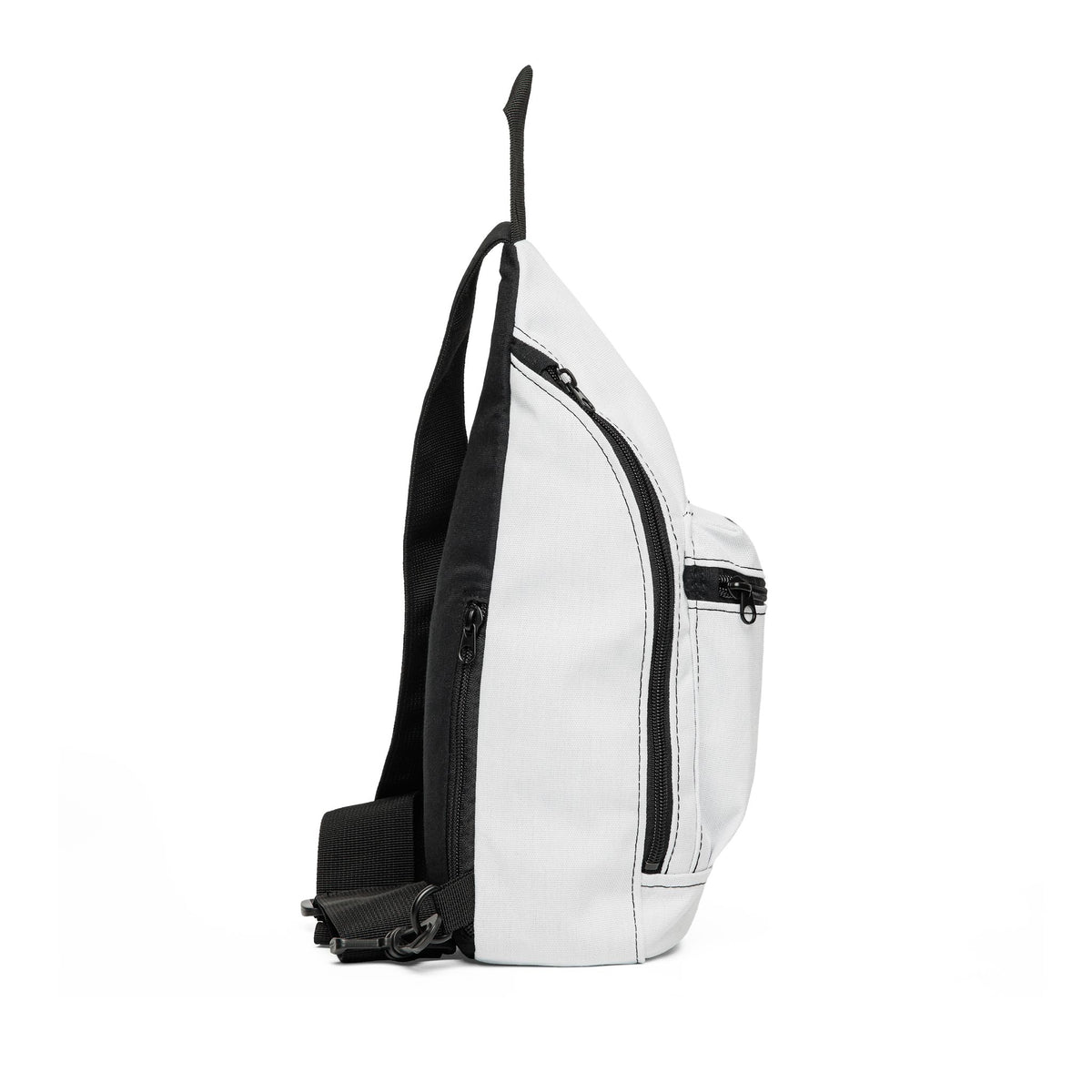 Sam Schwartz Creations White Sling Bag — Compact Crossbody Backpack for Everyday Travel