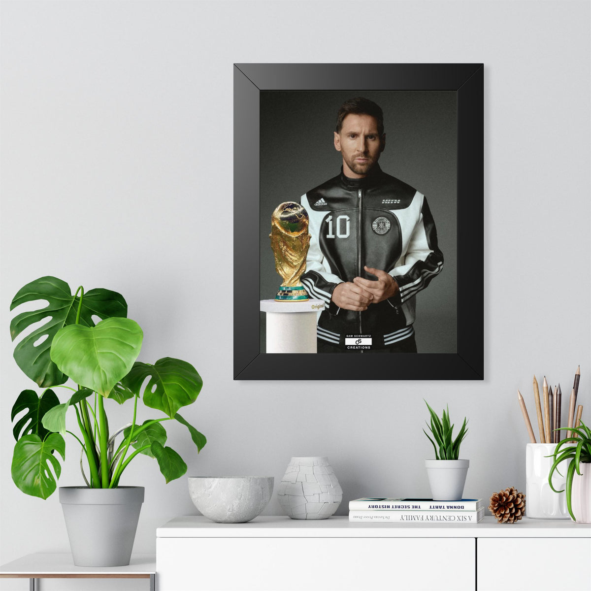 Messi x W.C Framed Poster — Framed GOAT Wall Art
