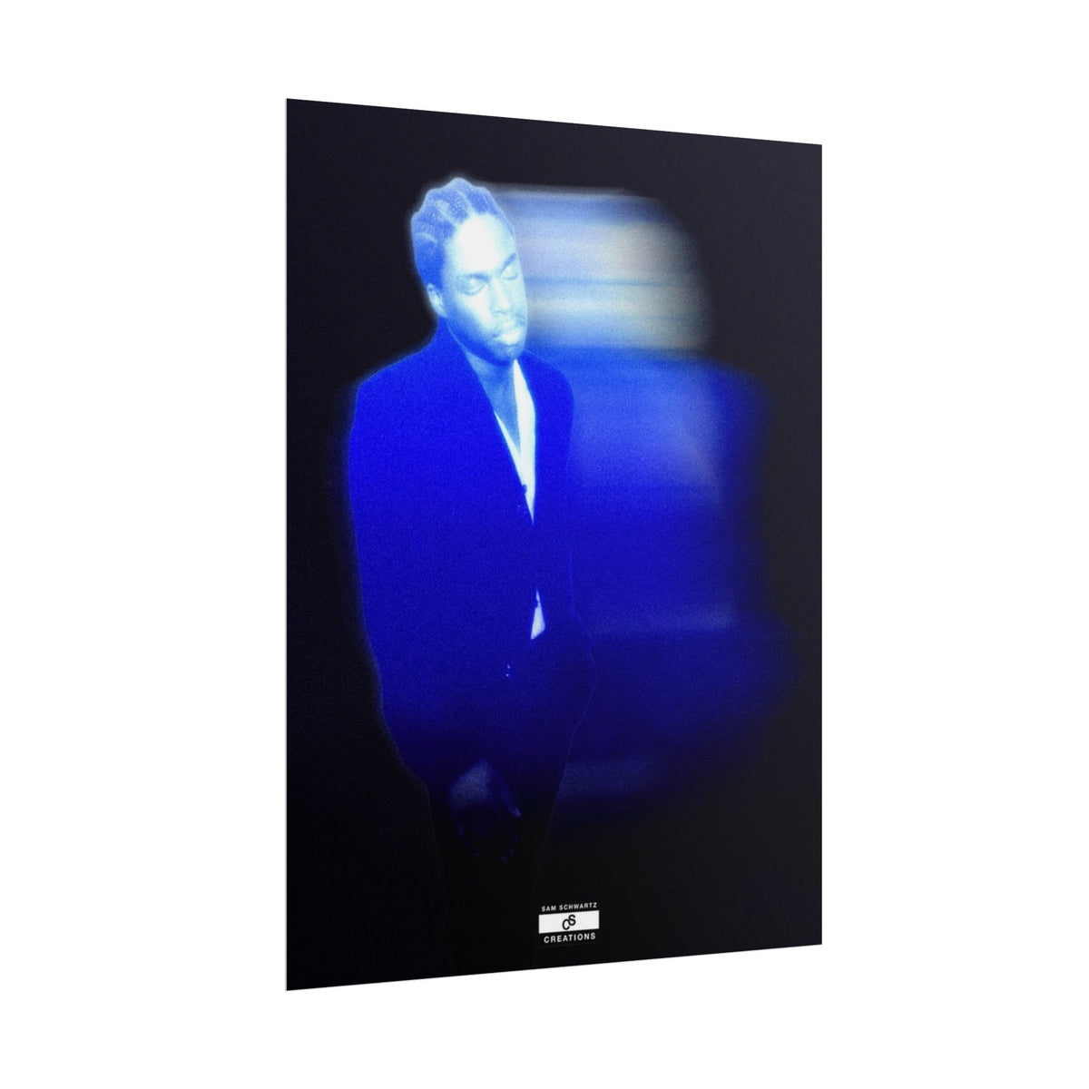 Blue Motion Poster | Contemporary Music Wall Art