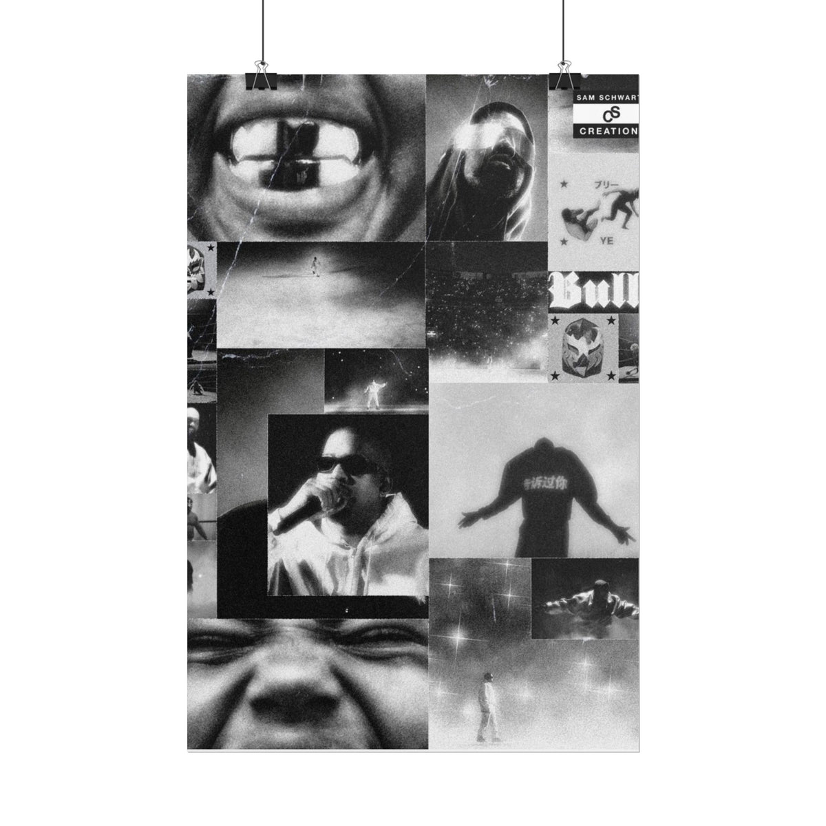 Bully Archive Poster | Experimental Kanye West Music Collage Wall Art