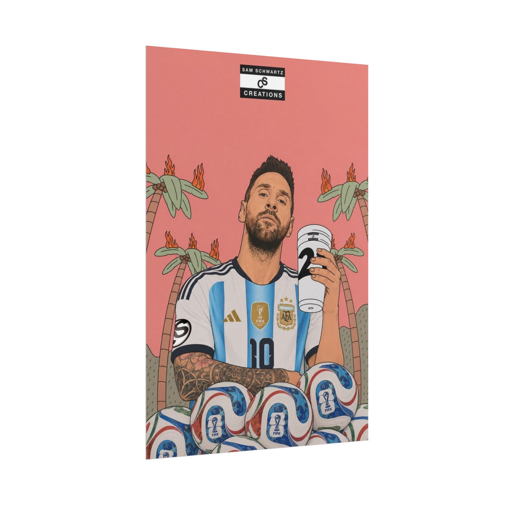 Fuel for Greatness Poster | Lionel Messi World Cup Football Wall Art