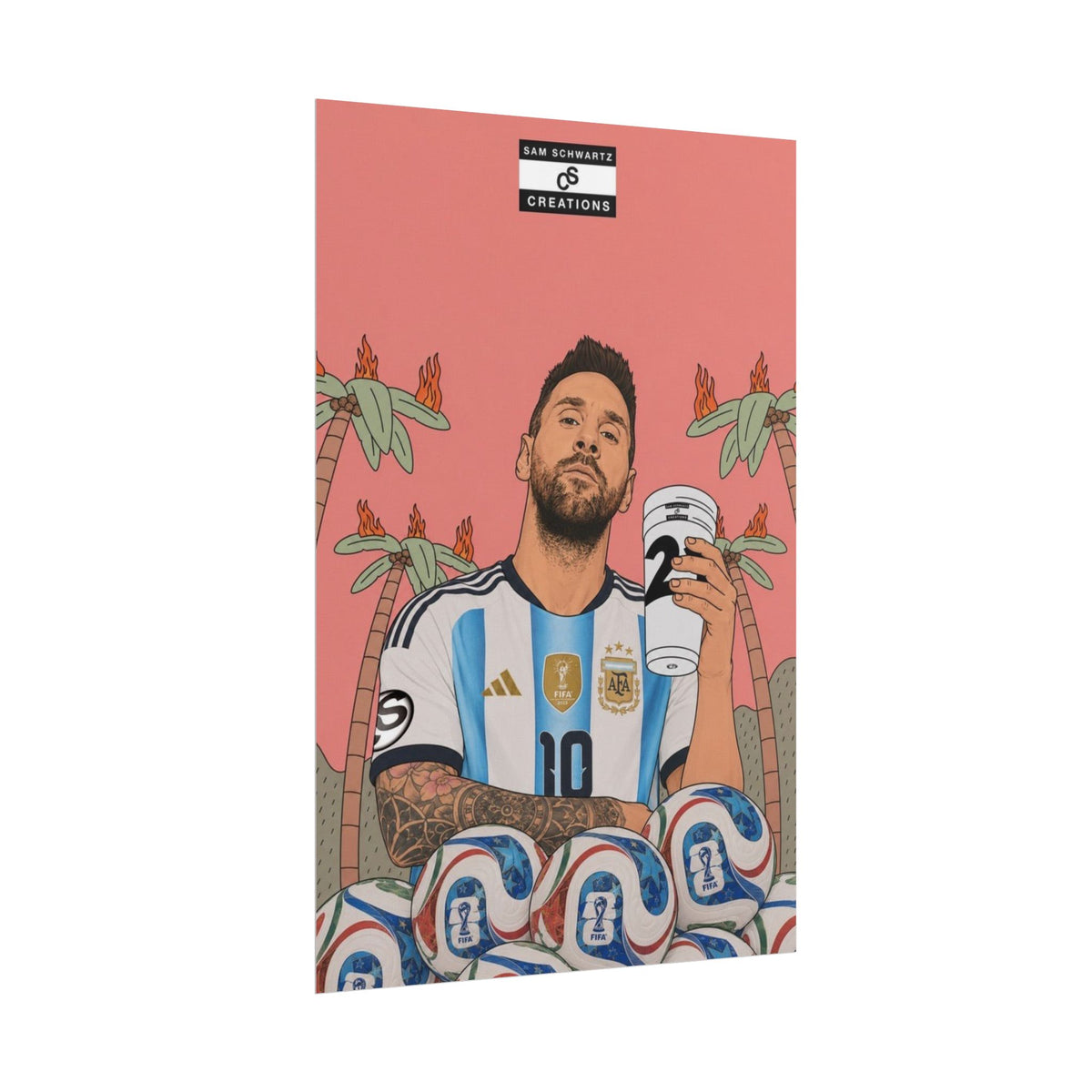 Fuel for Greatness Poster | Lionel Messi World Cup Football Wall Art