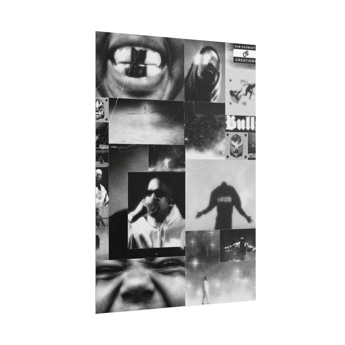 Bully Archive Poster | Experimental Kanye West Music Collage Wall Art