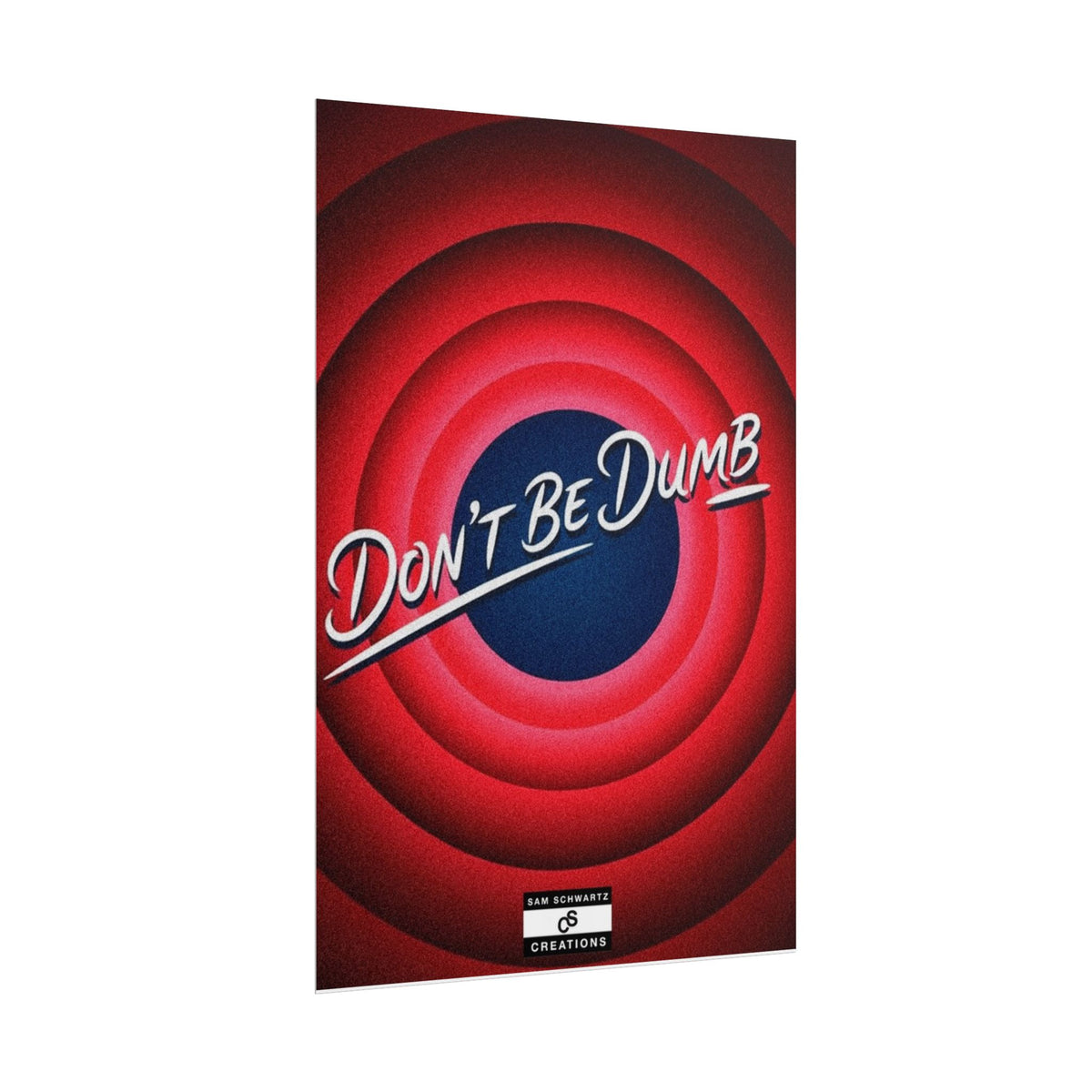 Don't Be Dumb Poster | Retro Target Typography Wall Art