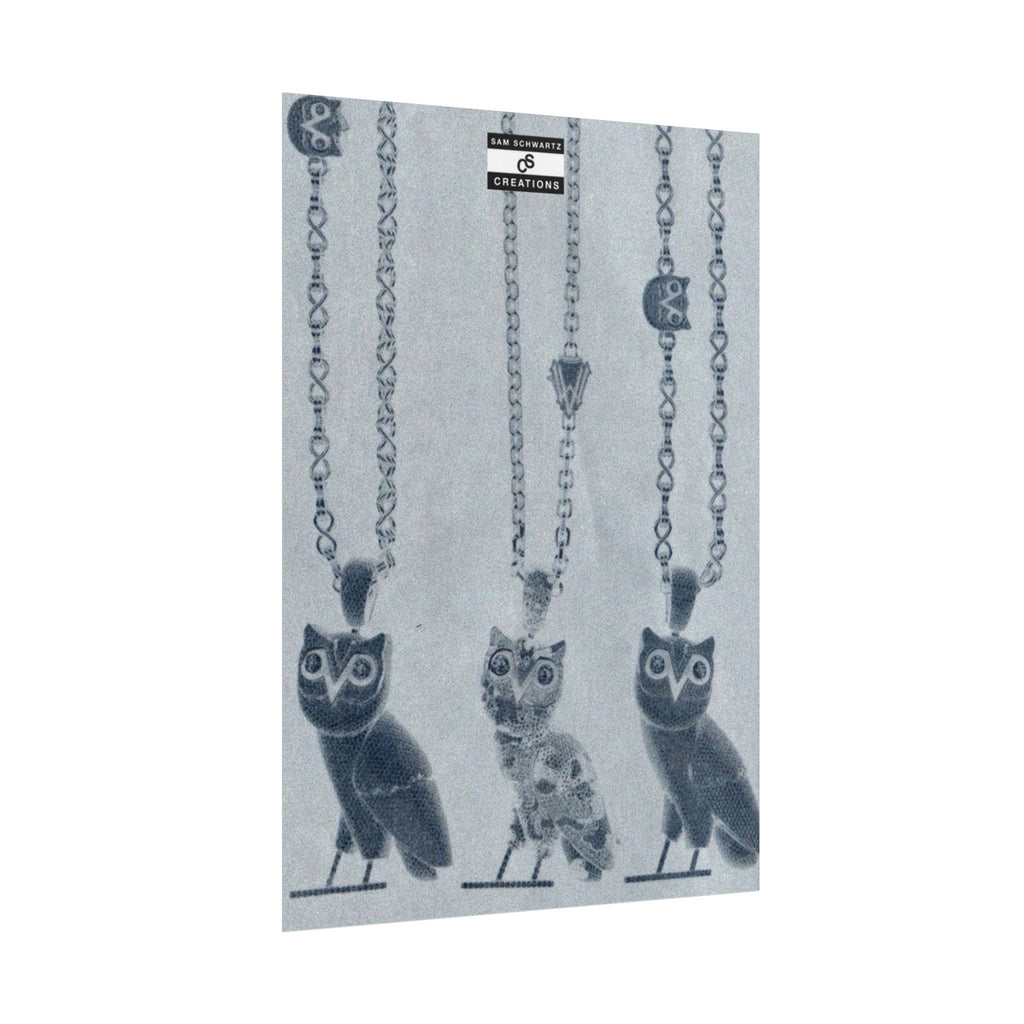 OVO Iced Out Chain Poster | Owl Pendant Hip-Hop Wall Art