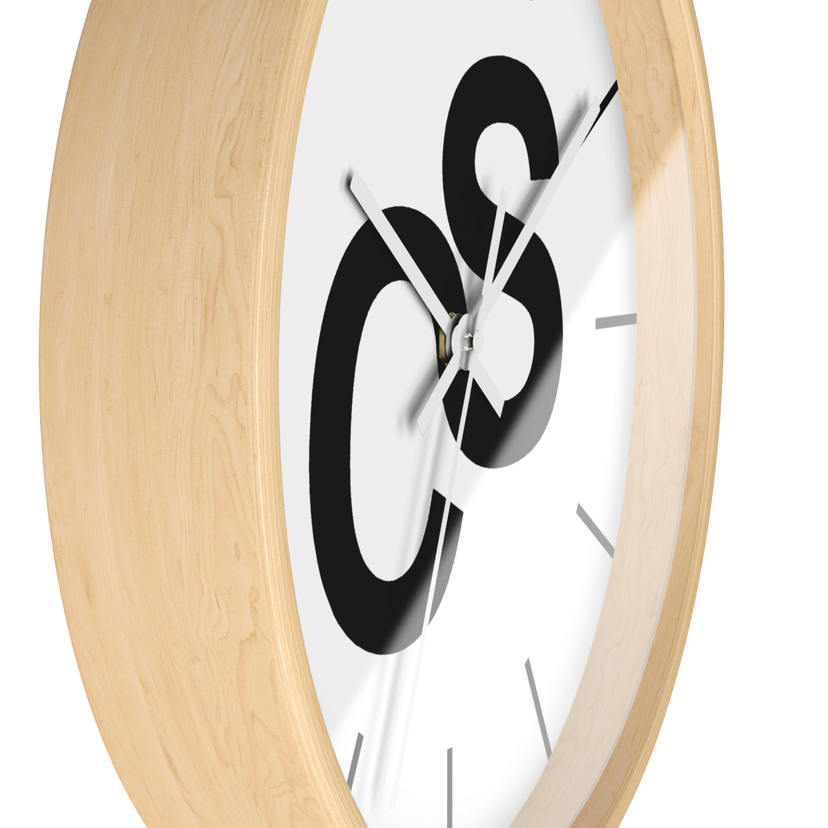 Sam Schwartz Creations Wall Clock — Bold SSC Initials Modern Clock