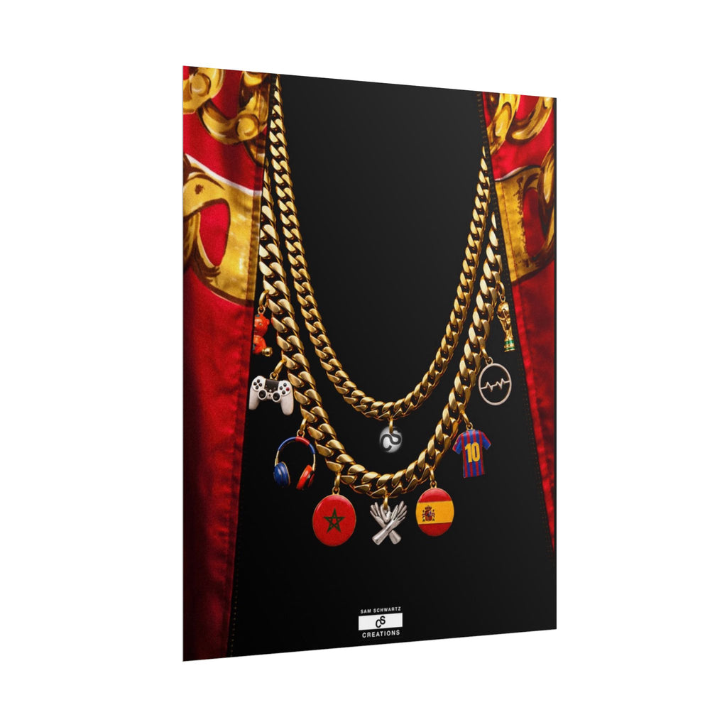 Culture in Gold Poster | Football, Music and Morocco-Spain Wall Art