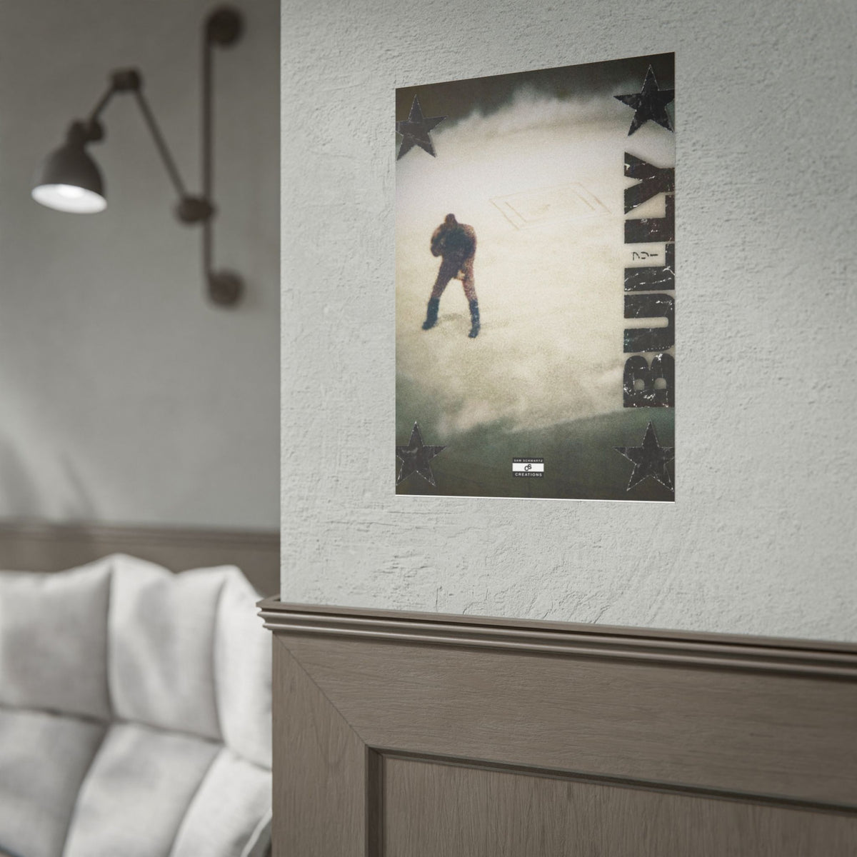 Bully in the Mist Poster | Experimental Kanye West Music Wall Art