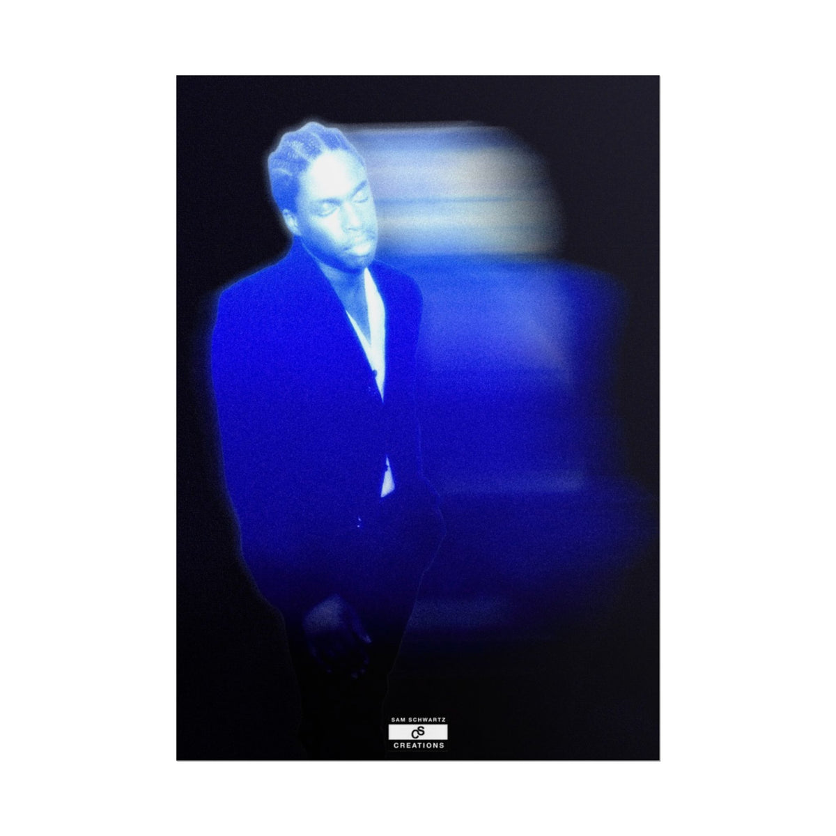Blue Motion Poster | Contemporary Music Wall Art
