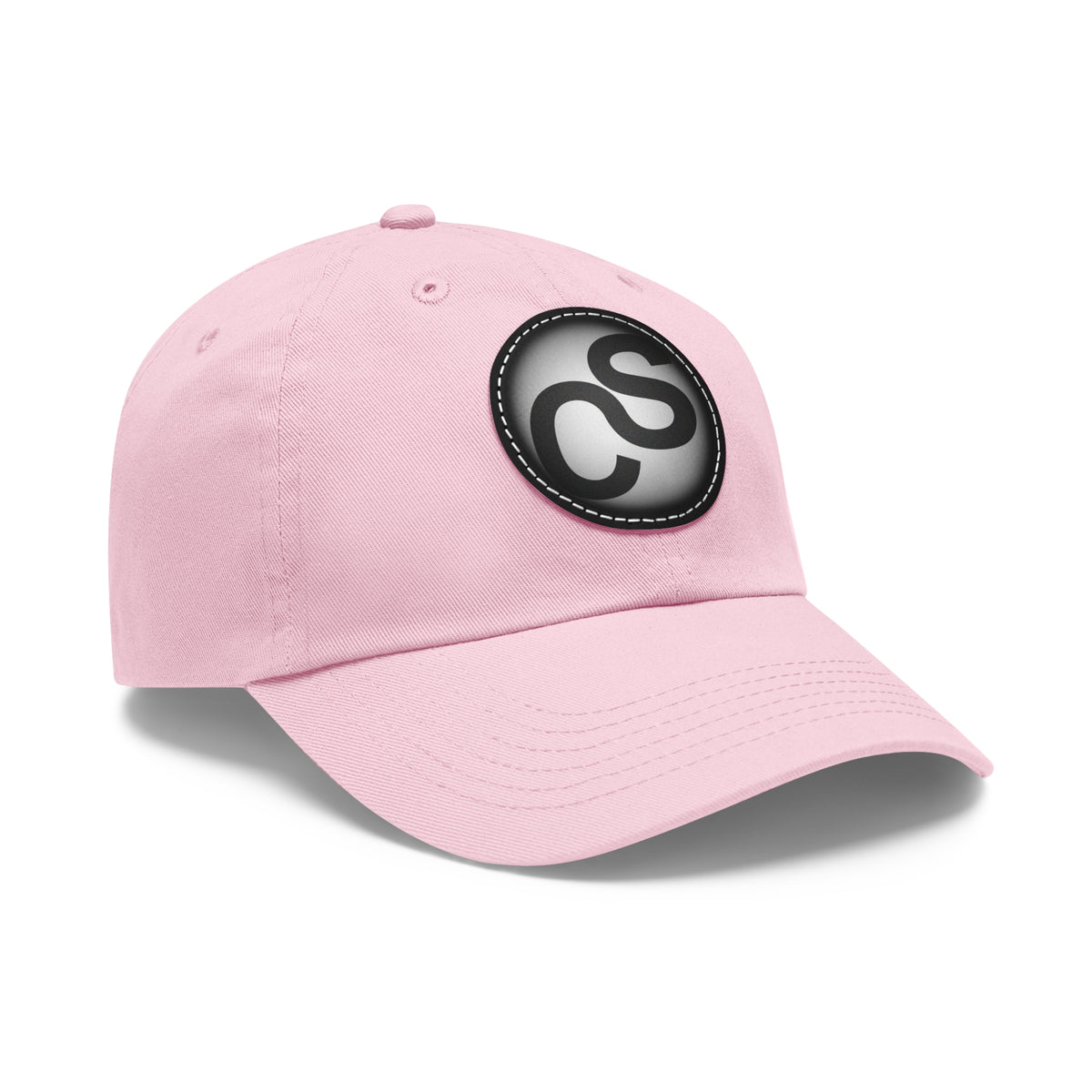 Round Leather Sam Schwartz Creations Patch Hat — Monogram Sam Schwartz Creations Casual Baseball Cap