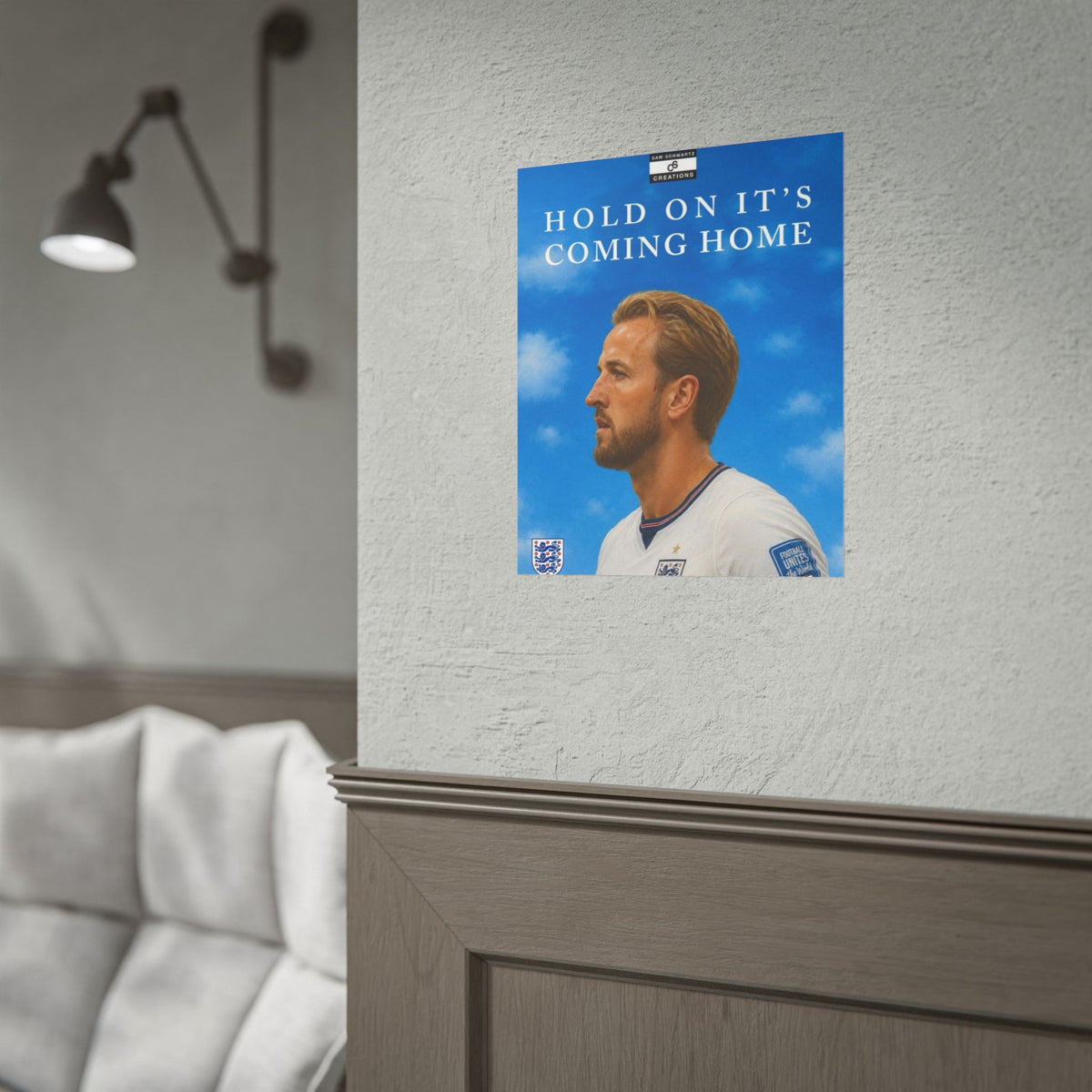 Hold On, It’s Coming Home Poster | Harry Kane England Football Wall Art