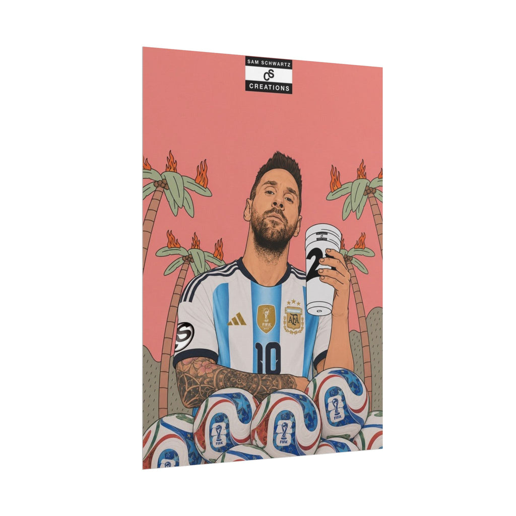 Fuel for Greatness Poster | Lionel Messi World Cup Football Wall Art
